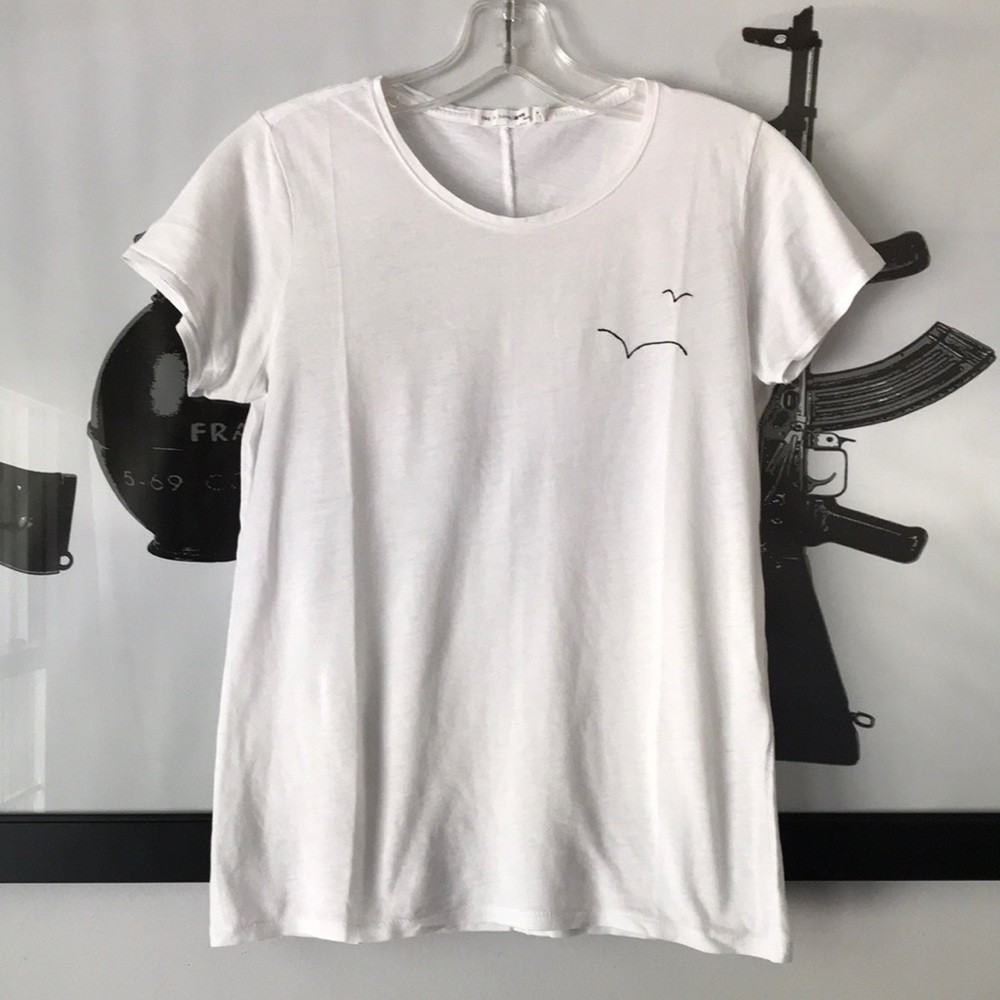 rag & bone embroidered basic tee XS